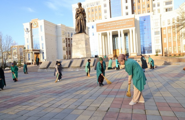 BEAUTIFICATION AND LANDSCAPING WORKS ARE BEING DEVELOPING AT THE AVICENNA TAJIK STATE MEDICAL UNIVERSITY