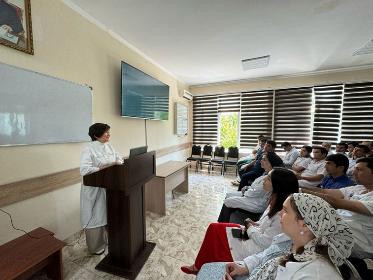 Lectures and Practical Training in Otorhinolaryngology Conducted by Zhannat Orazmukhametovna Zhakiyanova, Head of the Department of Neurology, Ophthalmology, and ENT Medicine at Semey Medical University.